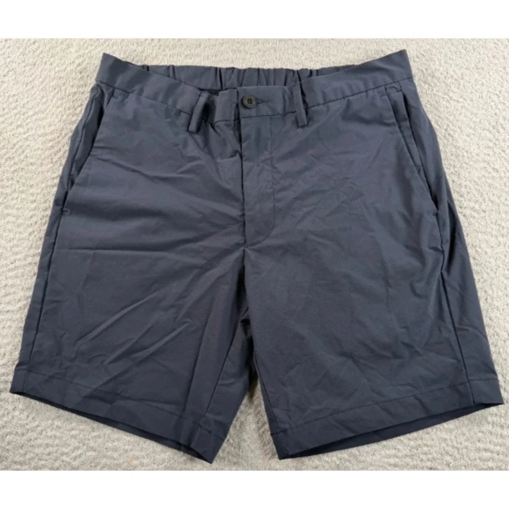 Polo Ralph Lauren Shorts Men 31 Navy Blue Performance Chino Polyester 7.5 Inseam